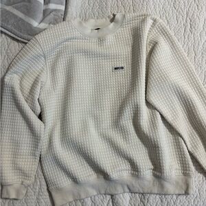 White fox cream pullover